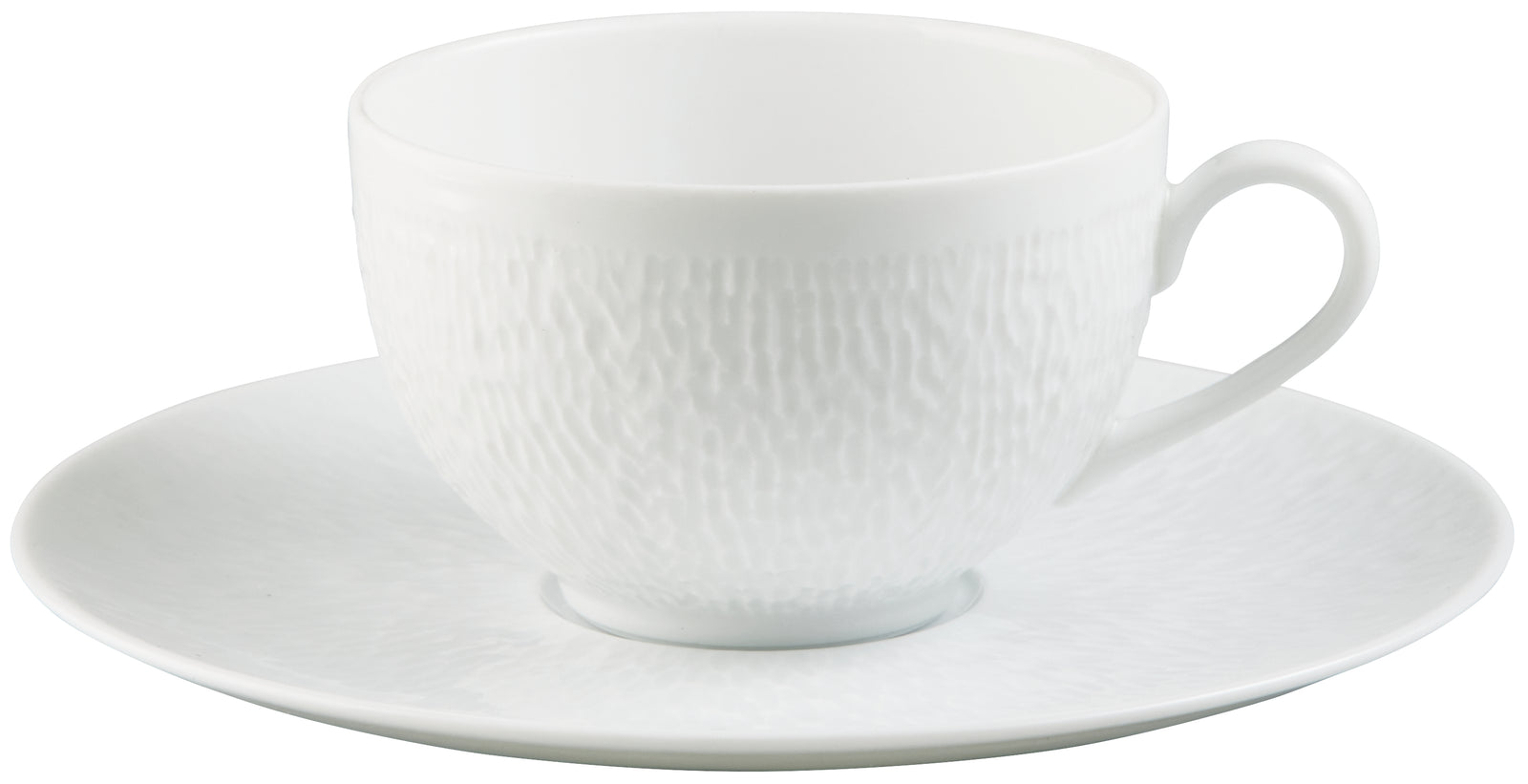 Tea cup extra and saucer -White | Minéral