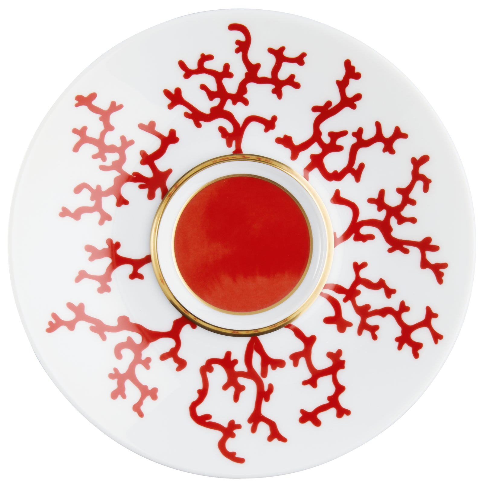 Tea cup extra and saucer - Red with gold rim | Cristobal Rouge