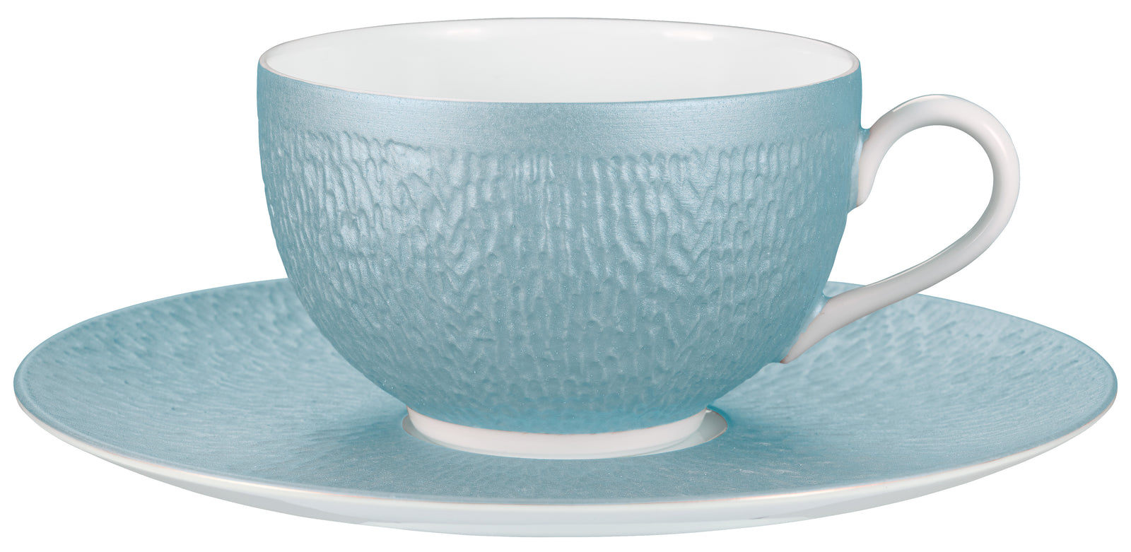 Tea cup extra and saucer - Blue | Minéral Irisé