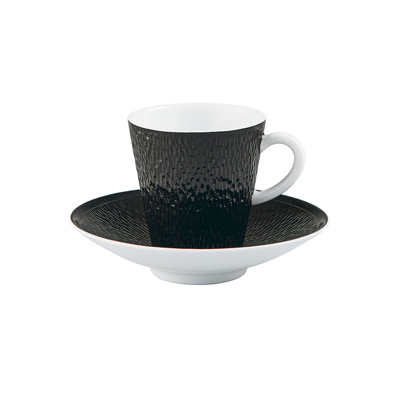 Coffee cup and saucer - Black | Minéral Irisé