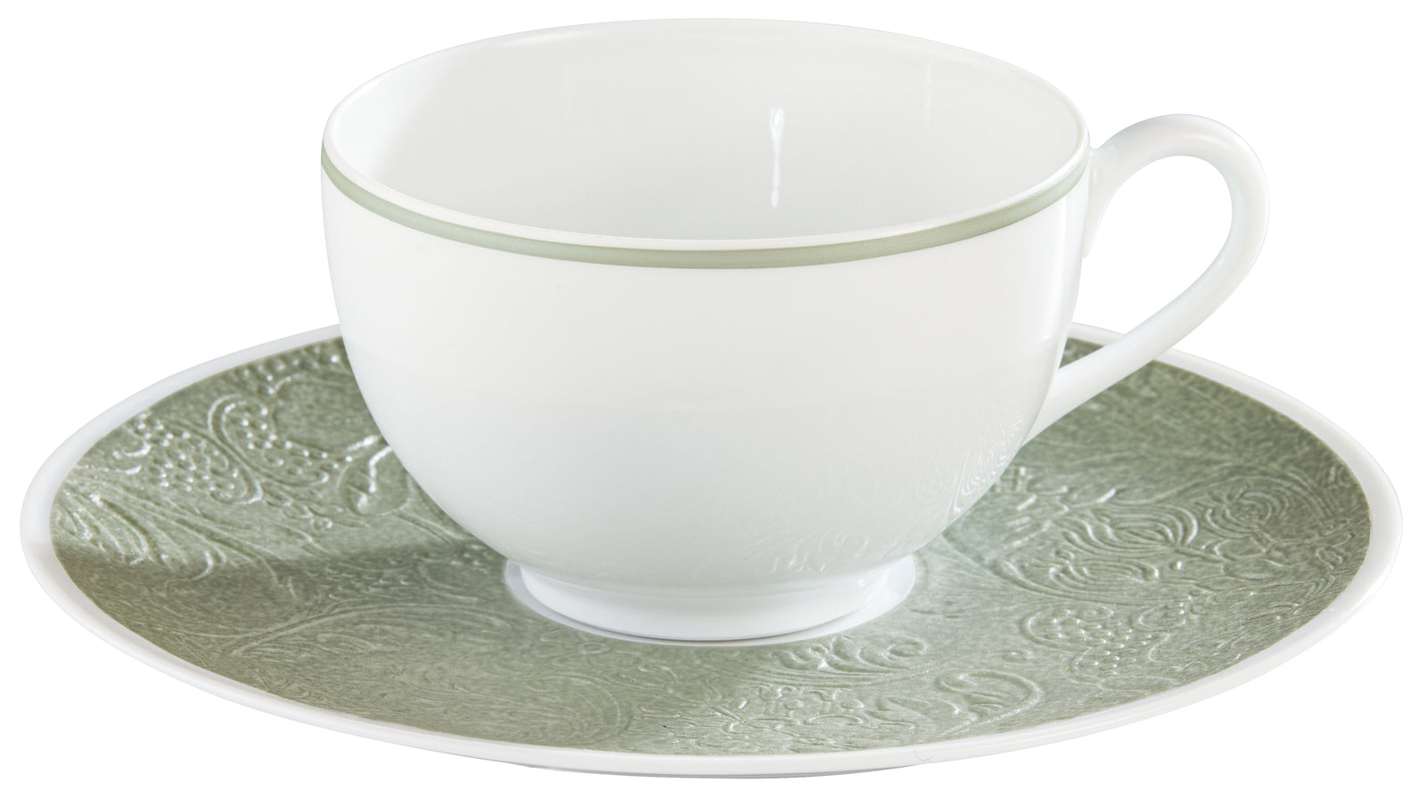 Tea cup extra and saucer - Green | Italian Renaissance