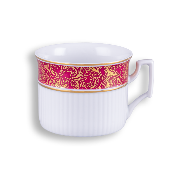 Tea Cup and Saucer 8.6 cm ruby and gold | Rubin