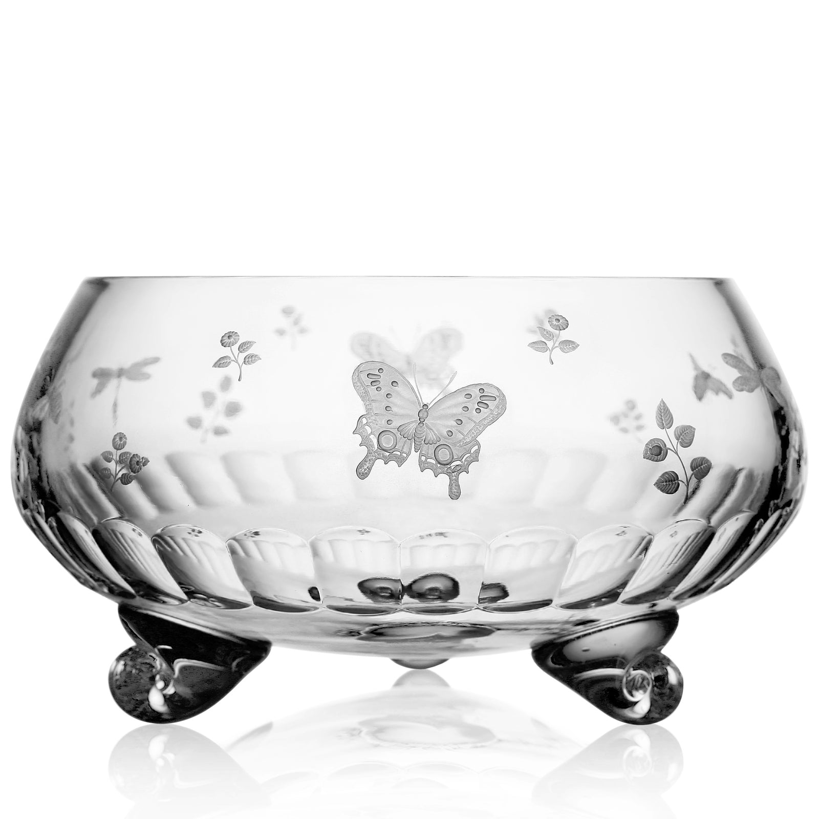Clear Footed Bowl 13" | Springtime
