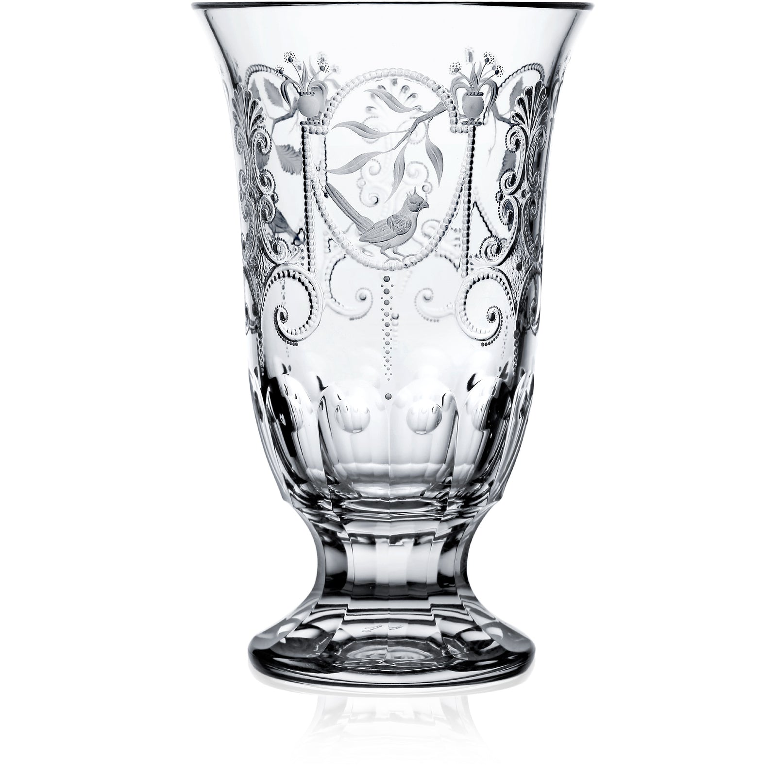 Clear Footed Vase 10" | Madeira
