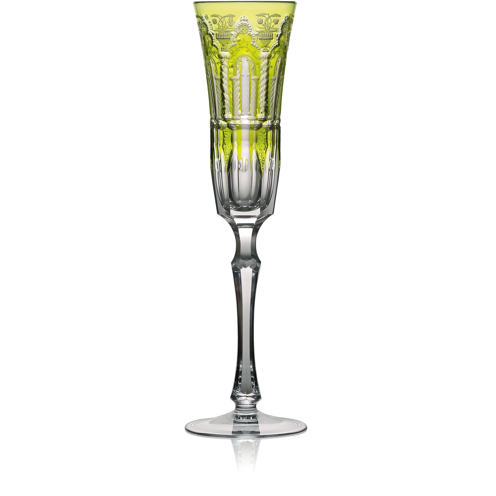 Yellow Green Flute Glass | Hock | Athens