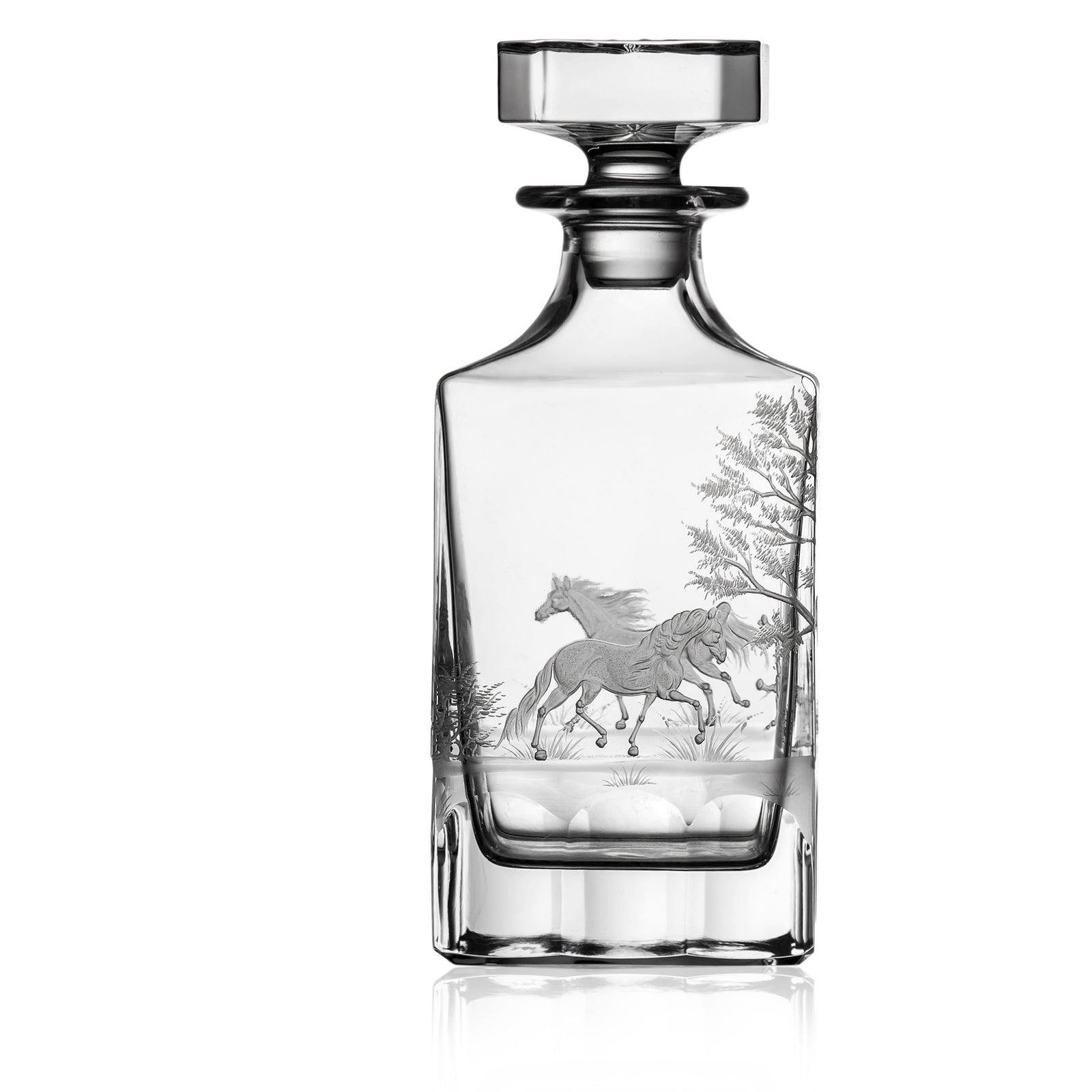 Clear Whiskey Decanter 0,75 Liter | Horse