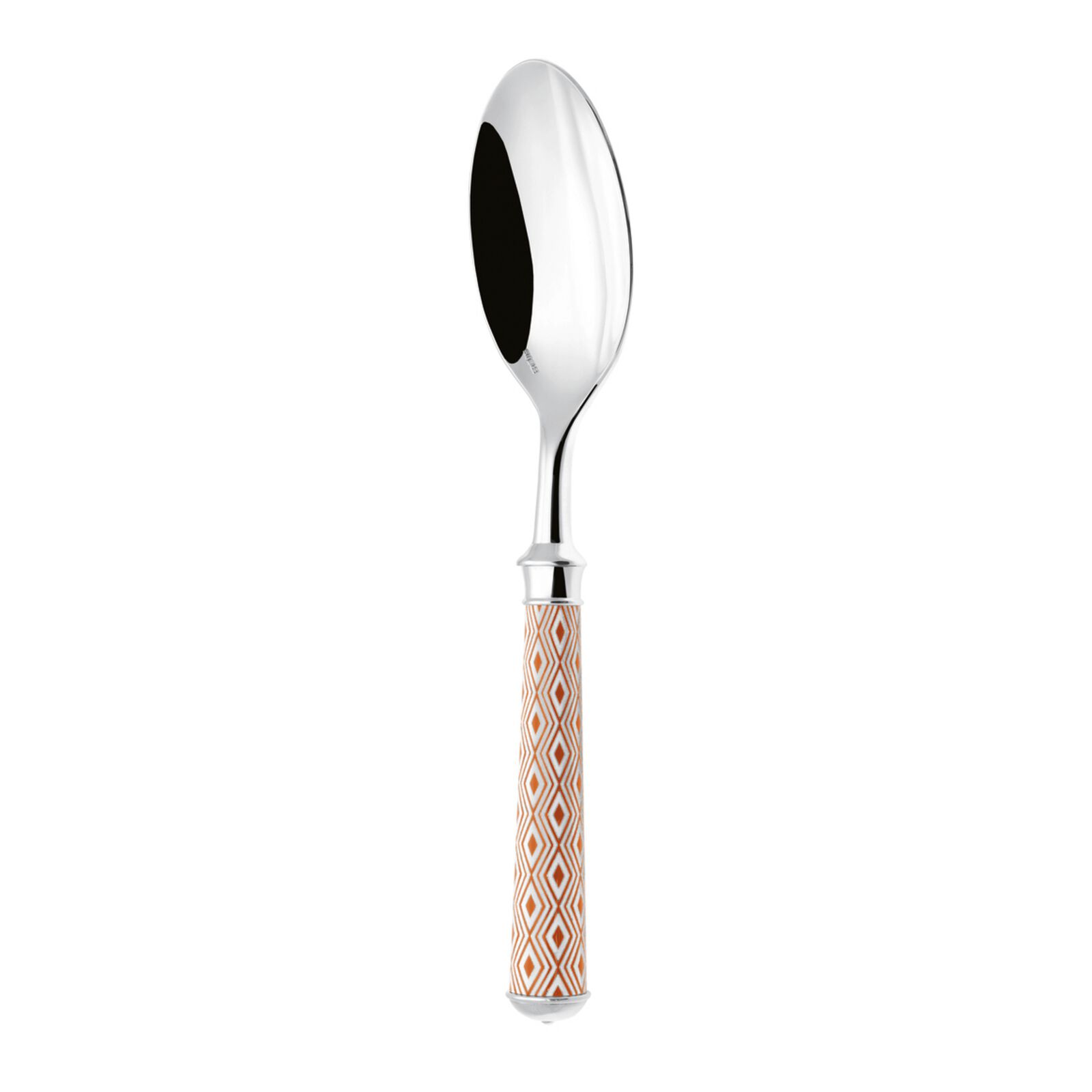 Dinner Spoon | Silver Plated / Enamel handle | Powder pink | Arlequin