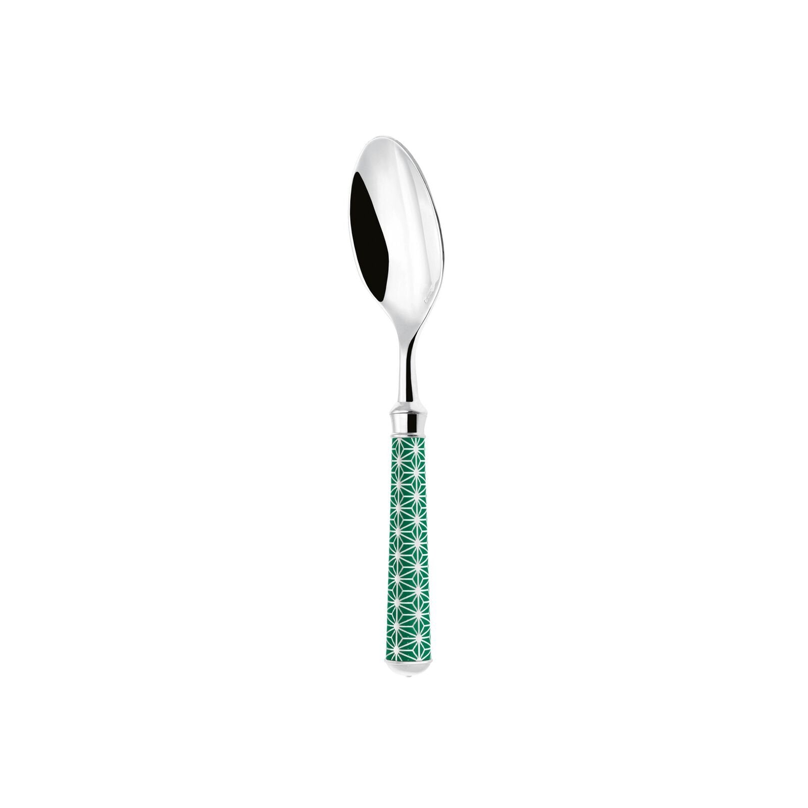 Moka Spoon | Silver Plated / Enamel handle | Yellow | Origami