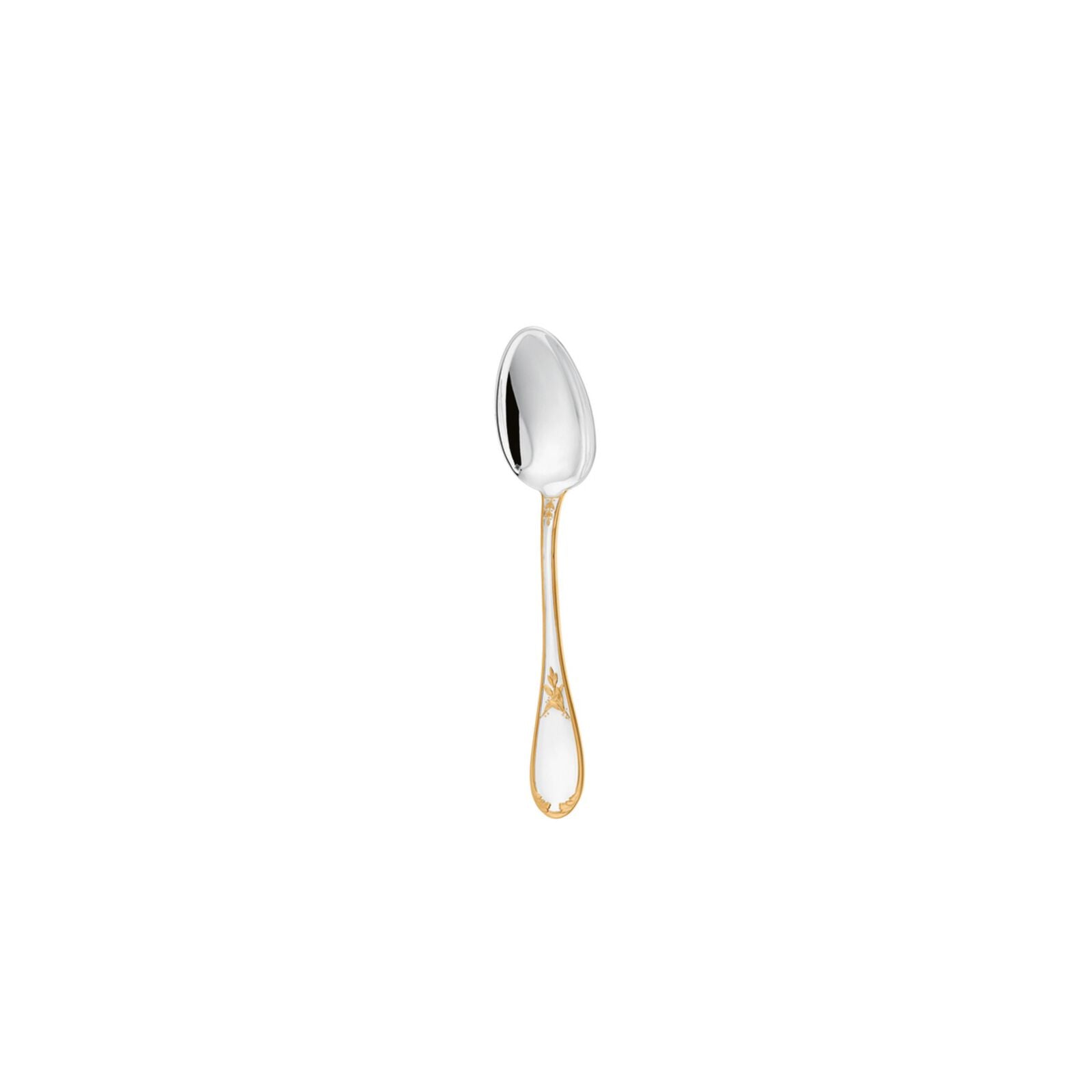 Tea Spoon | Silver Plated Gold Accents | Lauriers