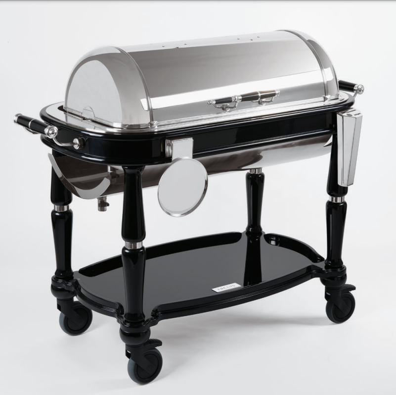 Roast Beef Trolley | Silver Plated | Black | Glossy  | Élégance Service