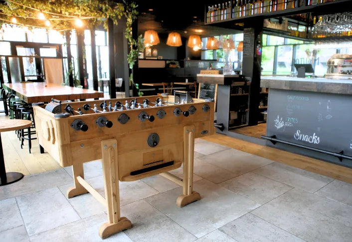 Stella Retro foosball table in a pub setting 2