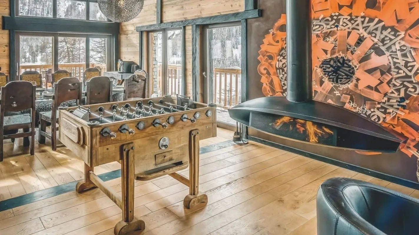 Stella Retro foosball table in a cozy home environment