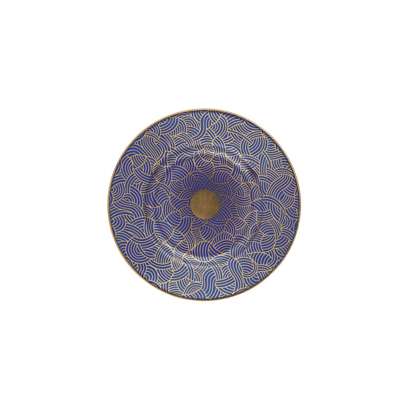 Rim plate flat 16 cm blue with gold rim | Imari