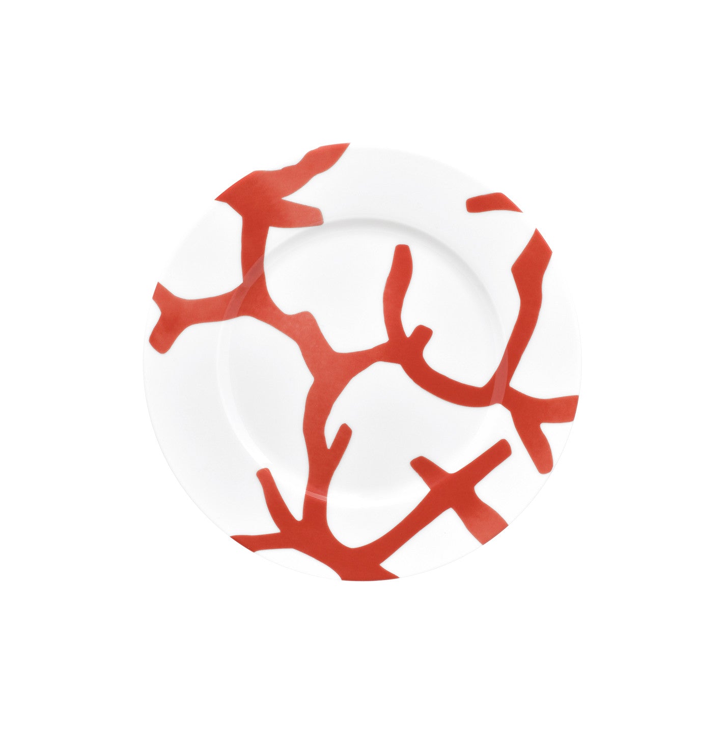 Rim plate flat 31 cm red with gold rim | Cristobal Rouge