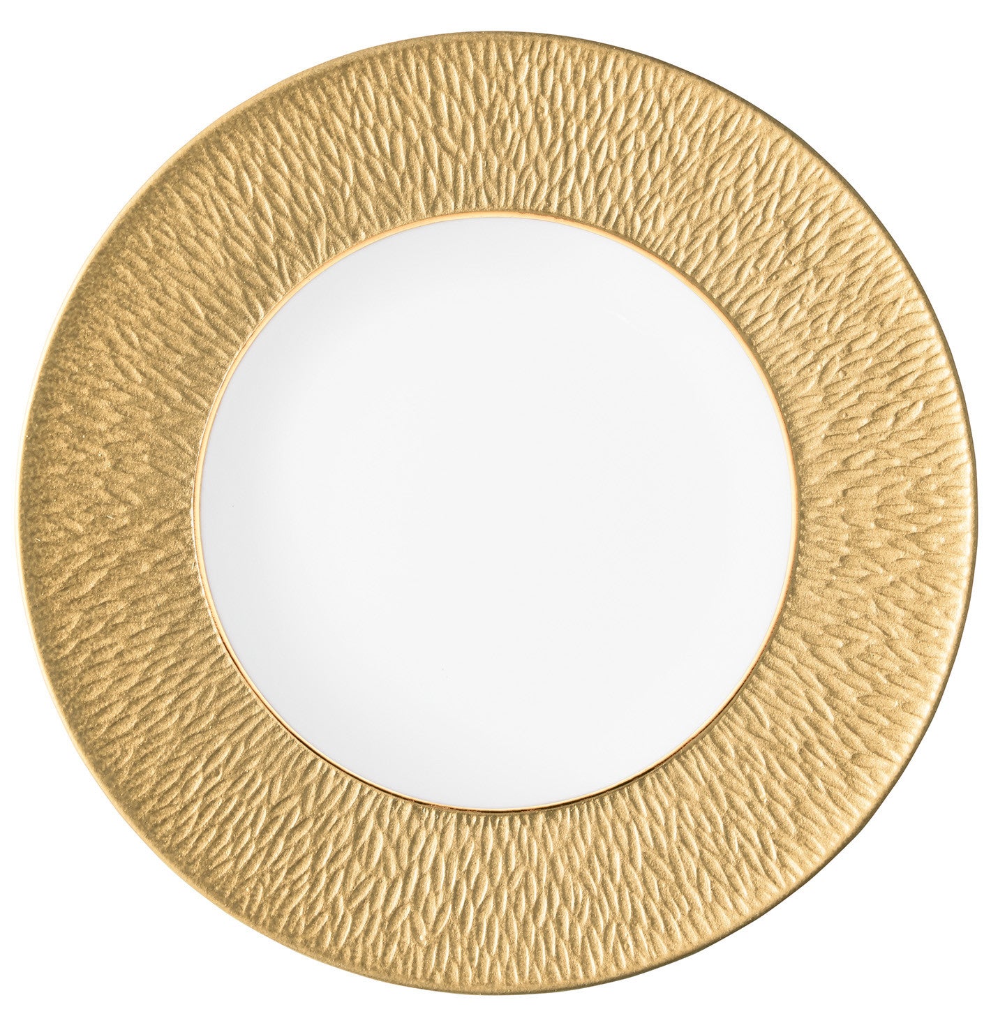 Coupe plate flat full engraving 16 cm gold with gold rim | Minéral Or