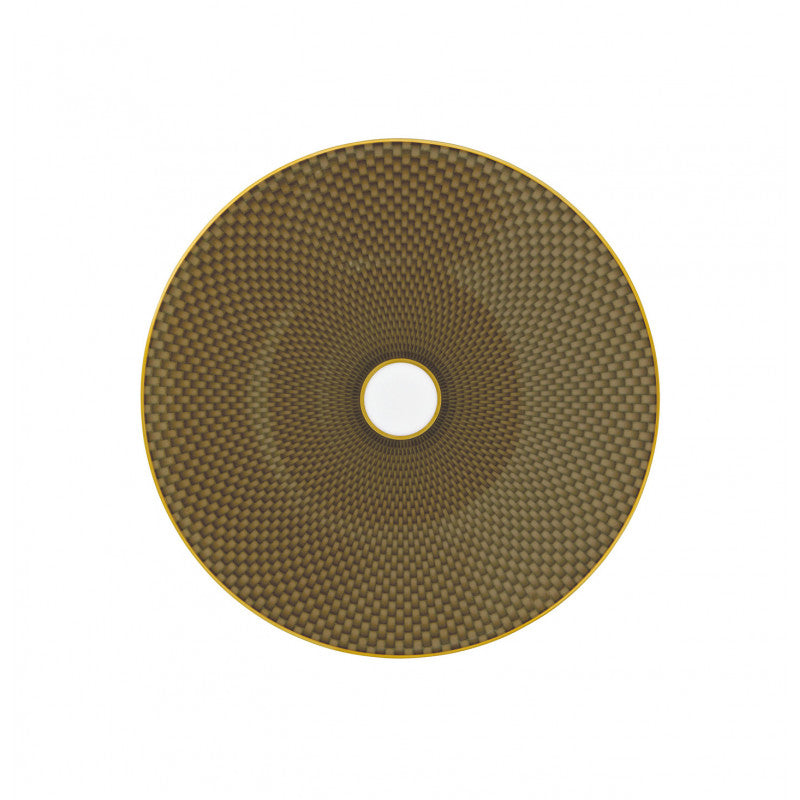 Salad bowl 17 cm brown with gold rim | Trésor