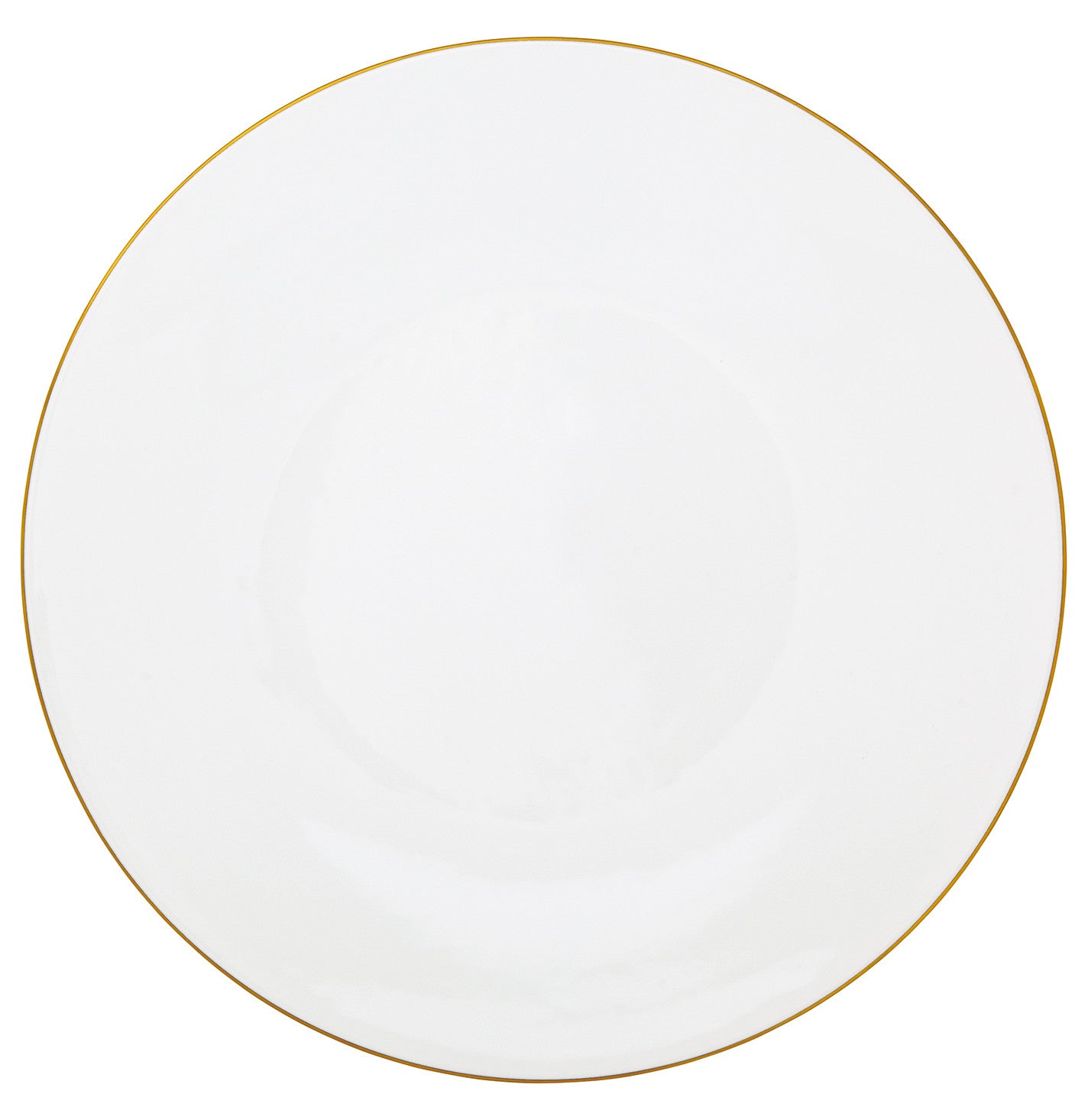 Oval platter 42 cm white with gold rim | Monceau Or