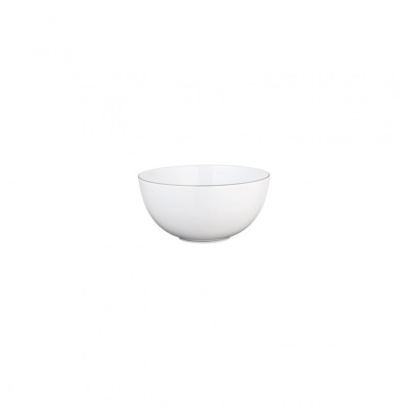 Bowl 14 cm white with platine rim | Monceau Platine