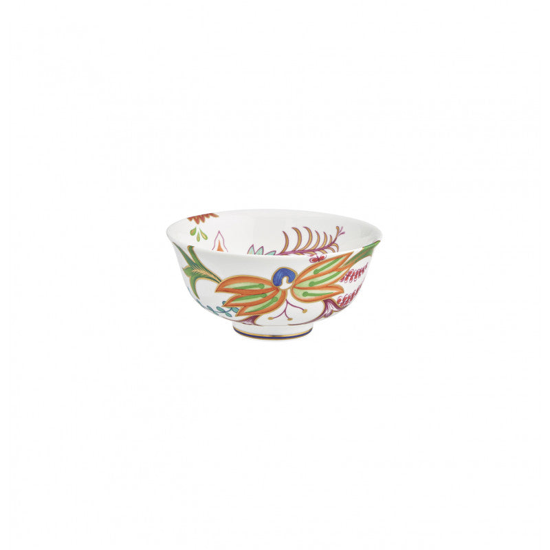 Bowl 16 cm blue/pink with gold rim | Imari