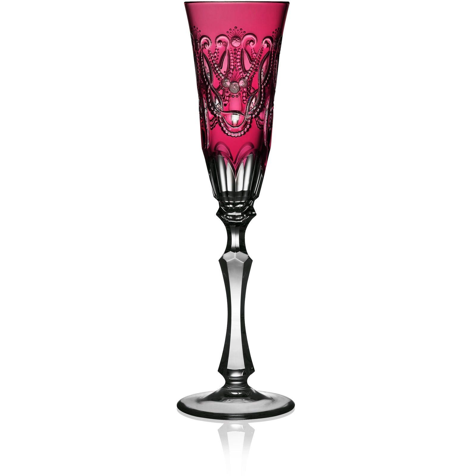 Raspberry Flute Glass | Hock | Saint Tropez