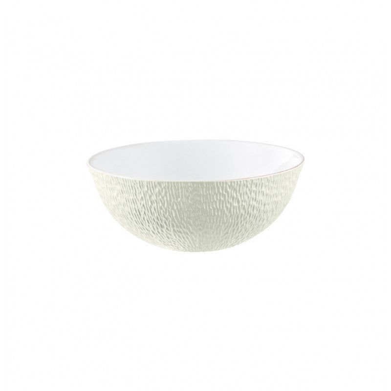 Calabash shaped salad bowl 23 cm ivory | Minéral Irisé