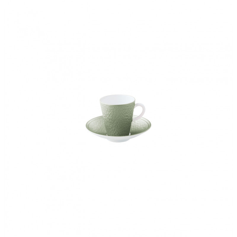 Coffee cup and saucer - Green | Minéral Irisé