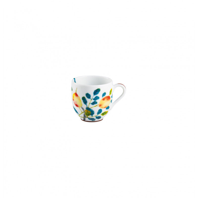 Coffee cup and saucer - White with gold rim | Harmonia