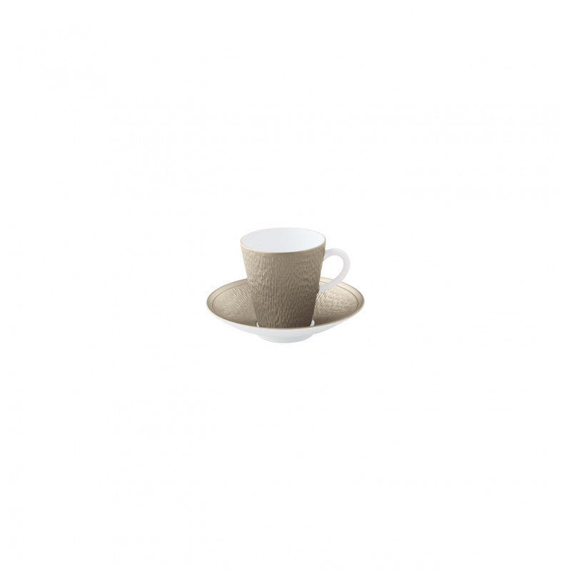 Coffee cup and saucer - Grey I | Minéral Irisé