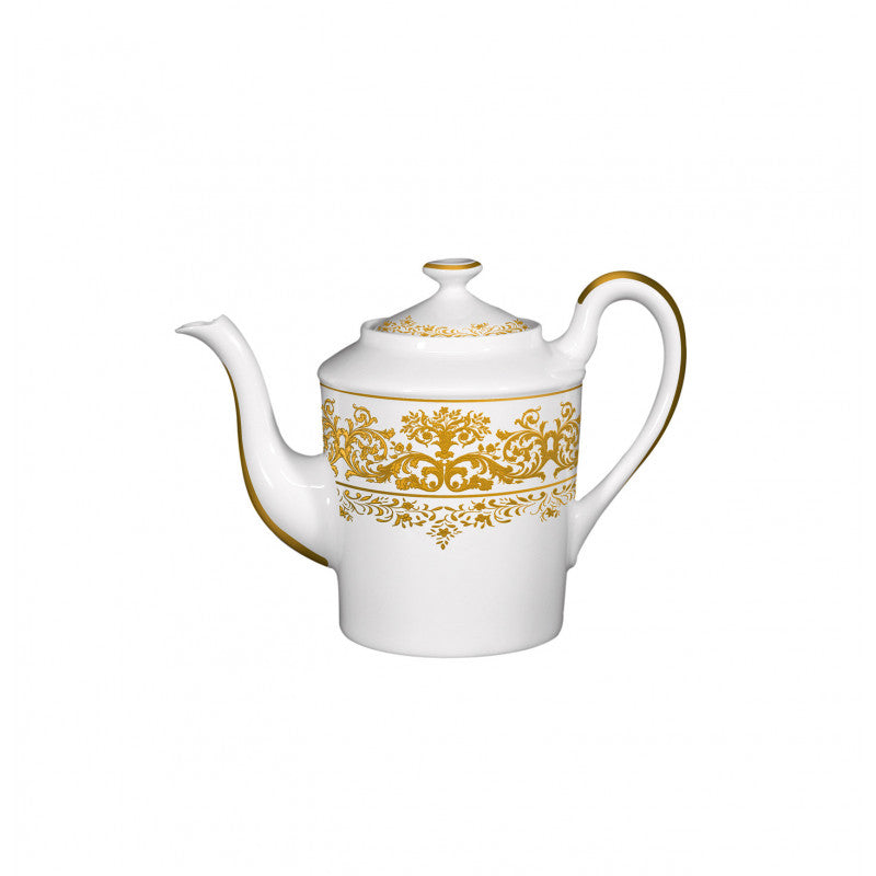 Coffee pot 7.7 cm white with gold rim | Chelsea
