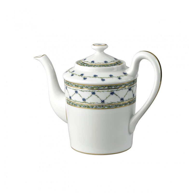 Coffee pot 7.7 cm green/blue with gold rim | Allée Du Roy