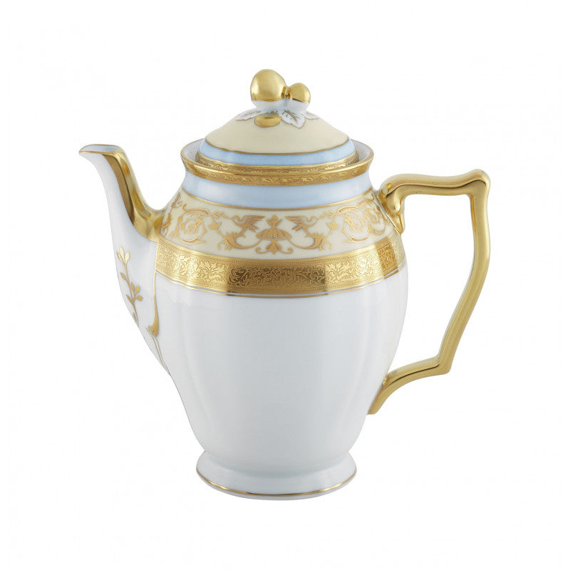 Coffee pot 9 cm blue with gold rim | Shéhérazade