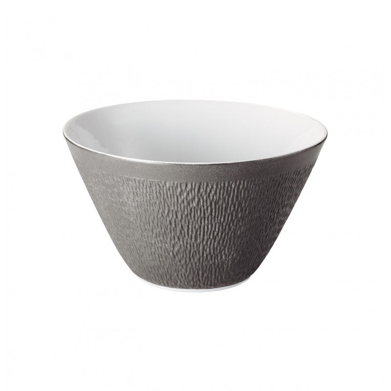 Conical salad bowl 28 cm grey III | Minéral Irisé