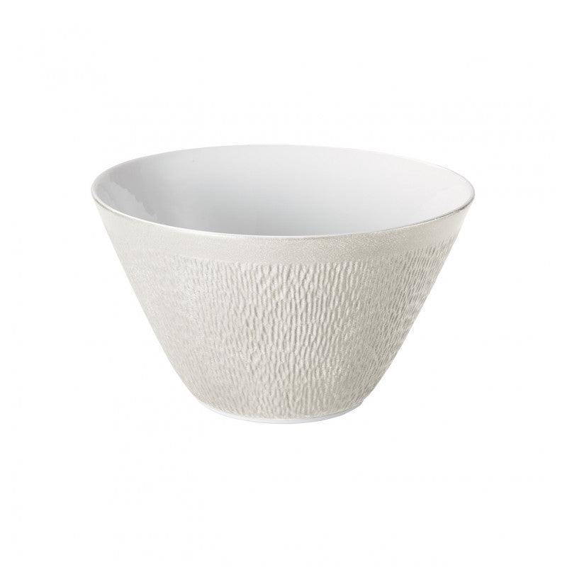 Conical salad bowl 28 cm grey II | Minéral Irisé