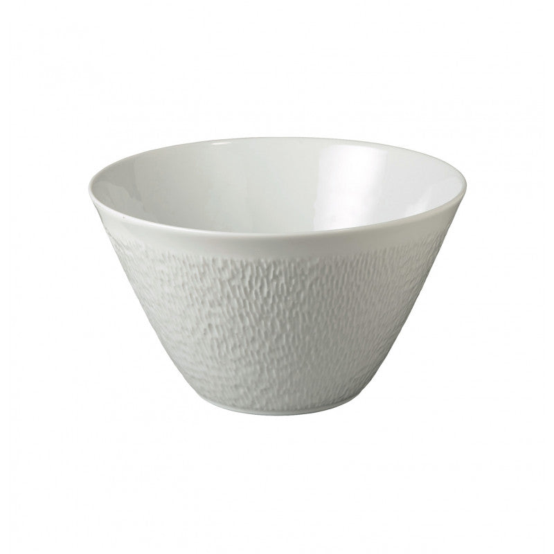 Conical salad bowl 28 cm white | Minéral Sablé