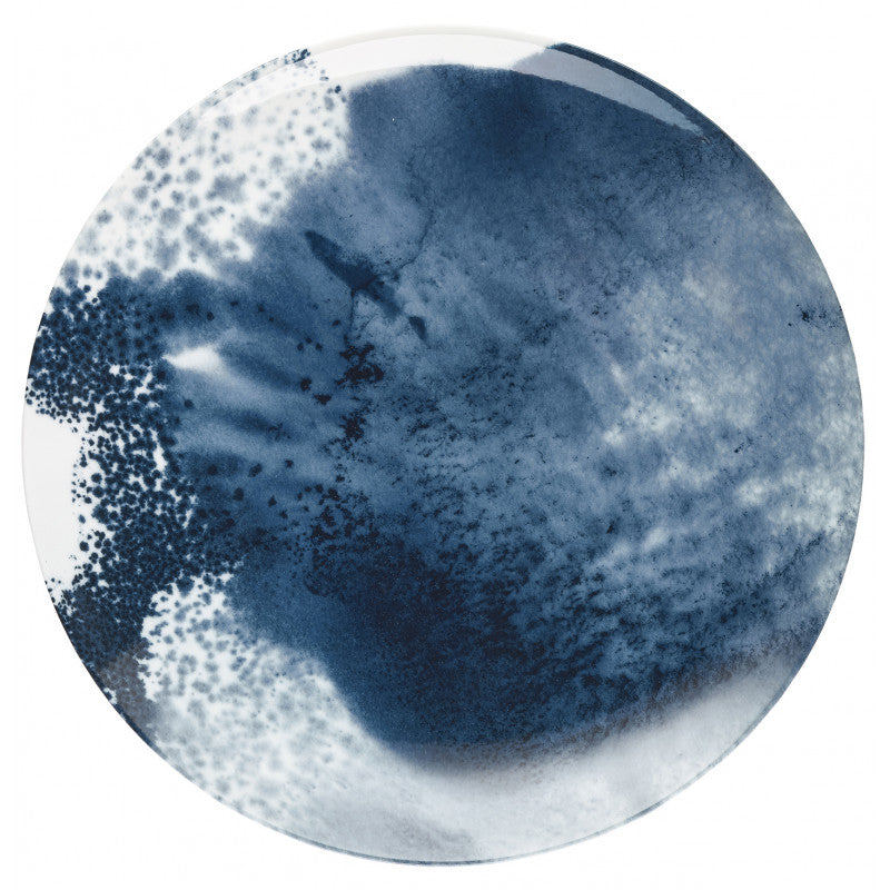 Coupe plate flat 31 cm blue | Abysses