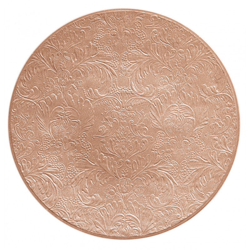 Coupe plate flat full engraving 16 cm rose gold | Italian Renaissance