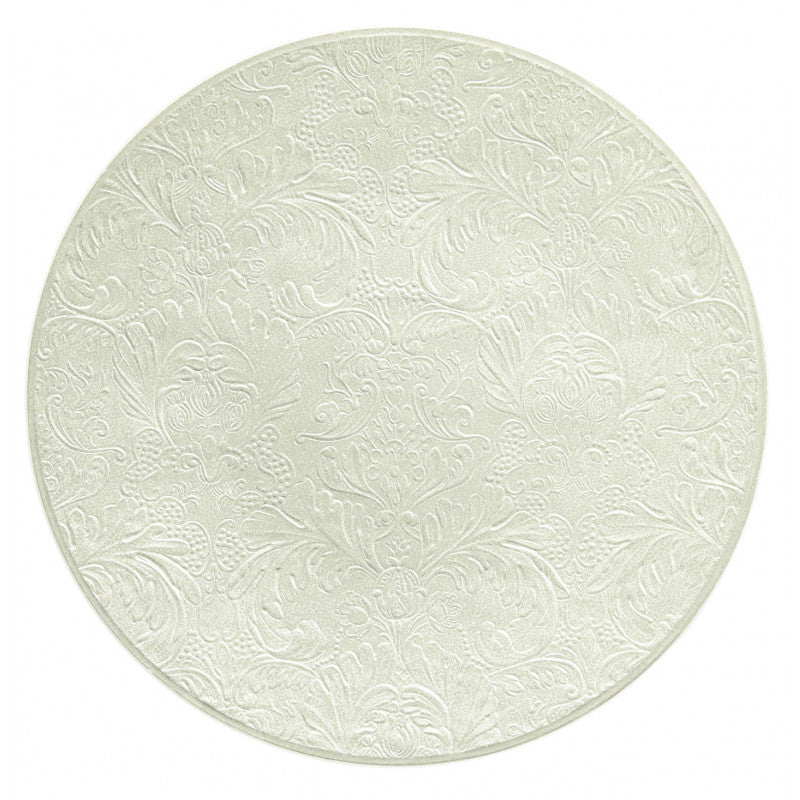 Coupe plate flat full engraving 16 cm ivory | Italian Renaissance