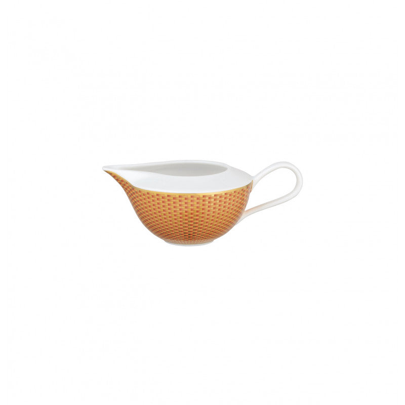 Creamer 9 cm orange with gold rim | Trésor