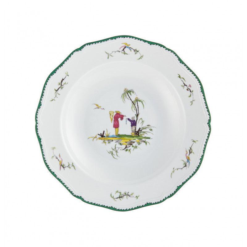 Deep chop plate 29.5 cm green/pink | Longjiang