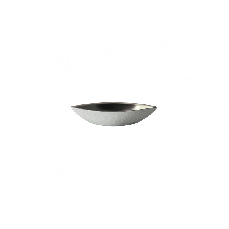 Deep dish 13.5 cm platine with platine rim | Minéral Filet Platine