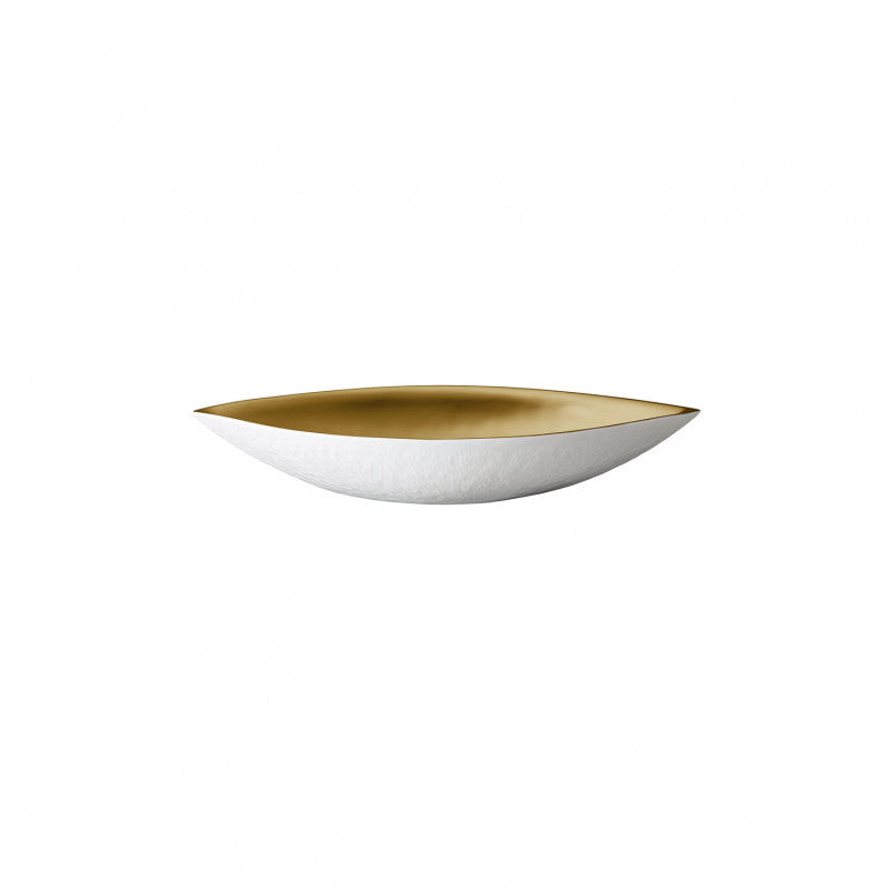 Deep dish 23 cm gold with gold rim | Minéral Filet Or