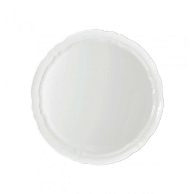 Flat cake serving plate 31 cm white | Argent