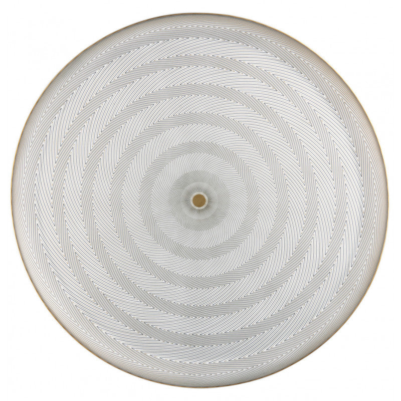 Large platter 46 cm grey with gold rim | Oskar