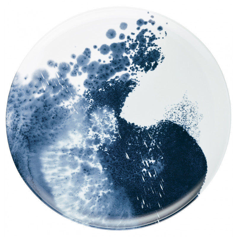 Large platter 46 cm blue | Abysses