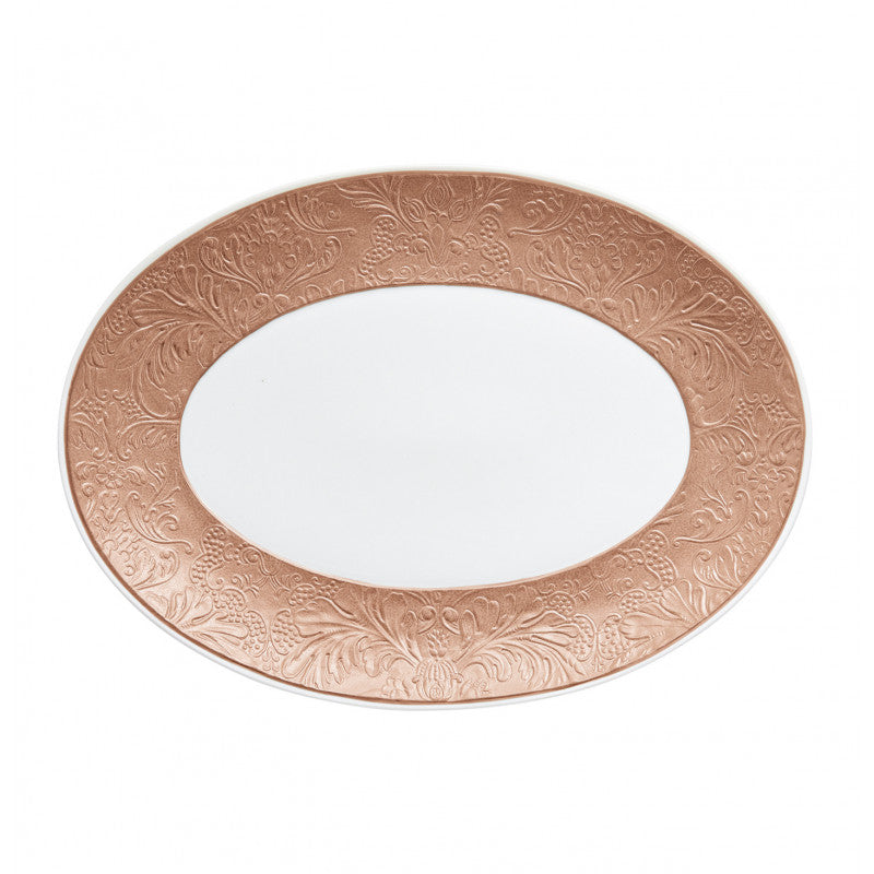 Oval platter 36 cm rose gold | Italian Renaissance