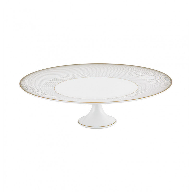 Petit four stand 27 cm grey with gold rim | Oskar