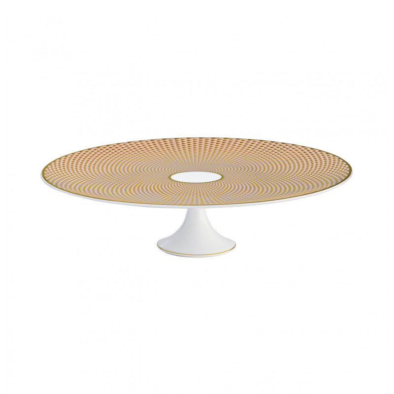 Petit four stand 27 cm rose gold with gold rim | Trésor