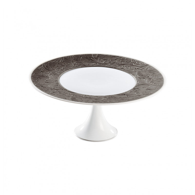 Petit four stand 24 cm grey with gold rim | Italian Renaissance