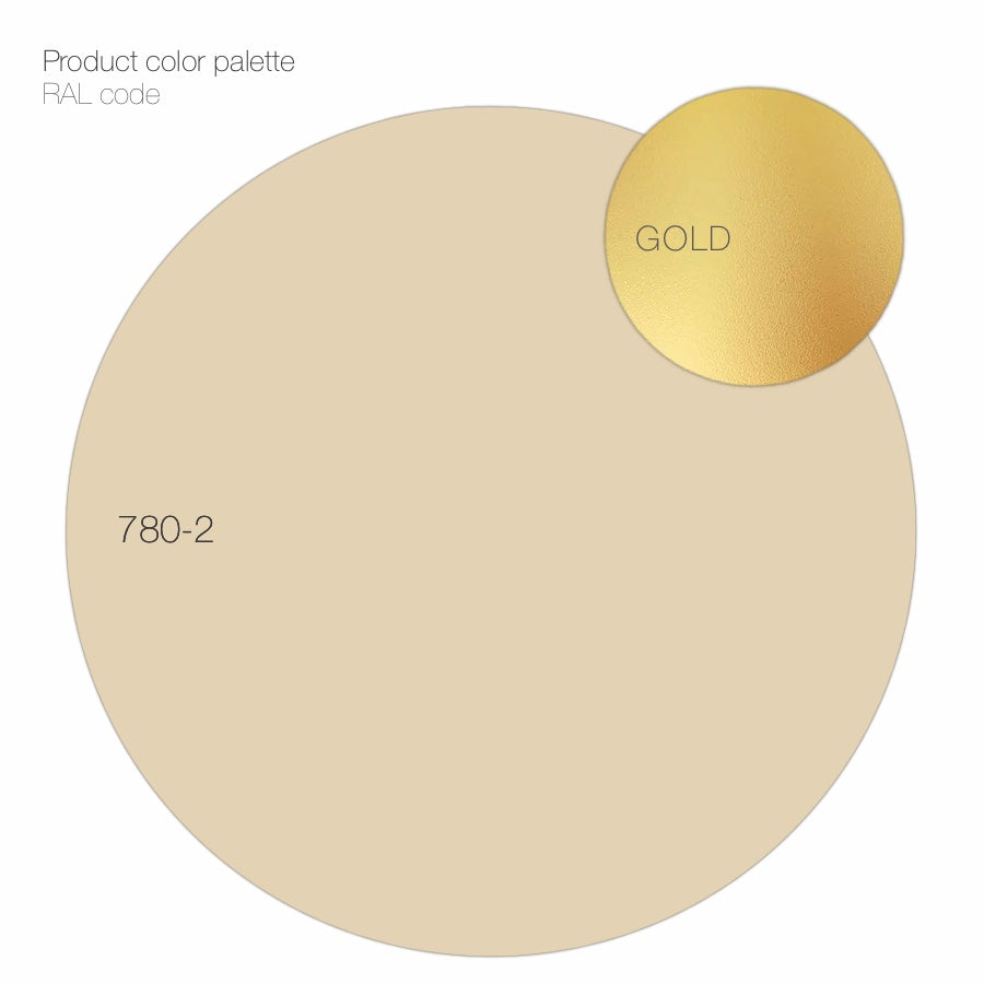 Tea cup extra and saucer - Ivory with gold rim | Mazurka