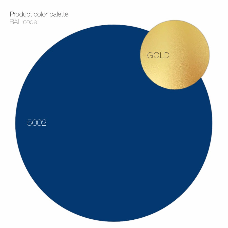 Rim plate flat 20 cm with gold and blue rim | Phoenix